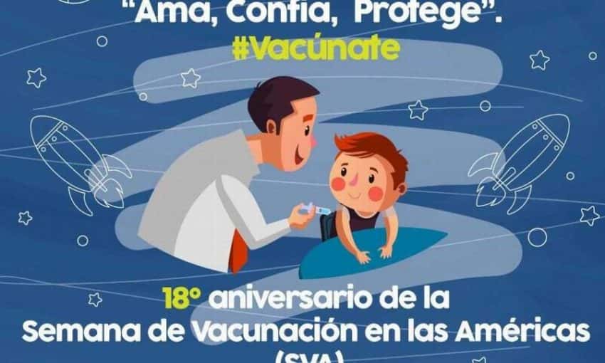 Del 24 al 30 de abril se está conmemorando la Semana de la Vacunación en las Américas