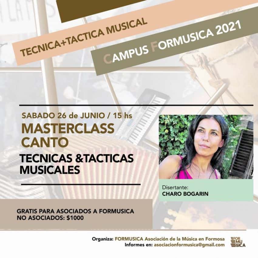 Masterclass de Charo Bogarín: técnicas y táctica para cantantes
