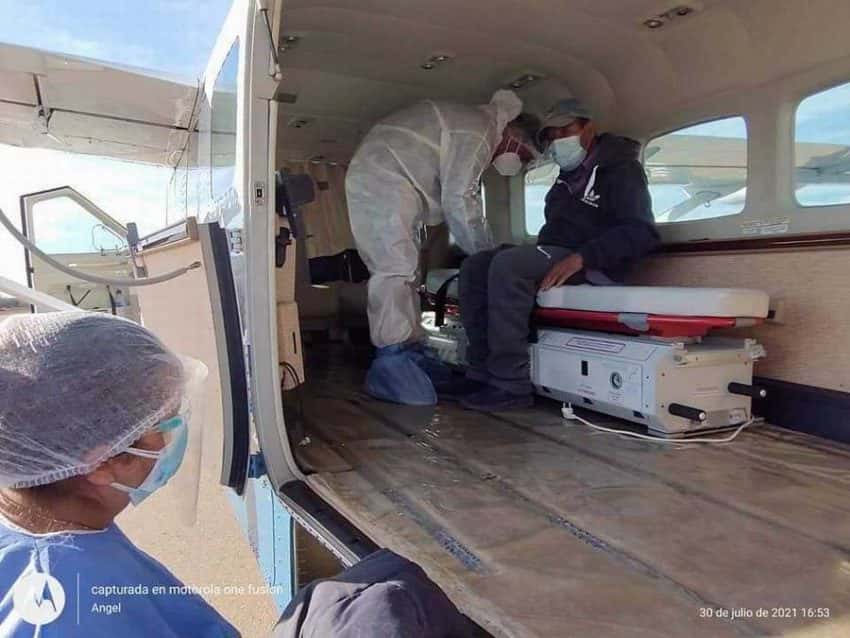Cacique de El Chorro fue trasladado en avión sanitario de urgencia hacia Formosa