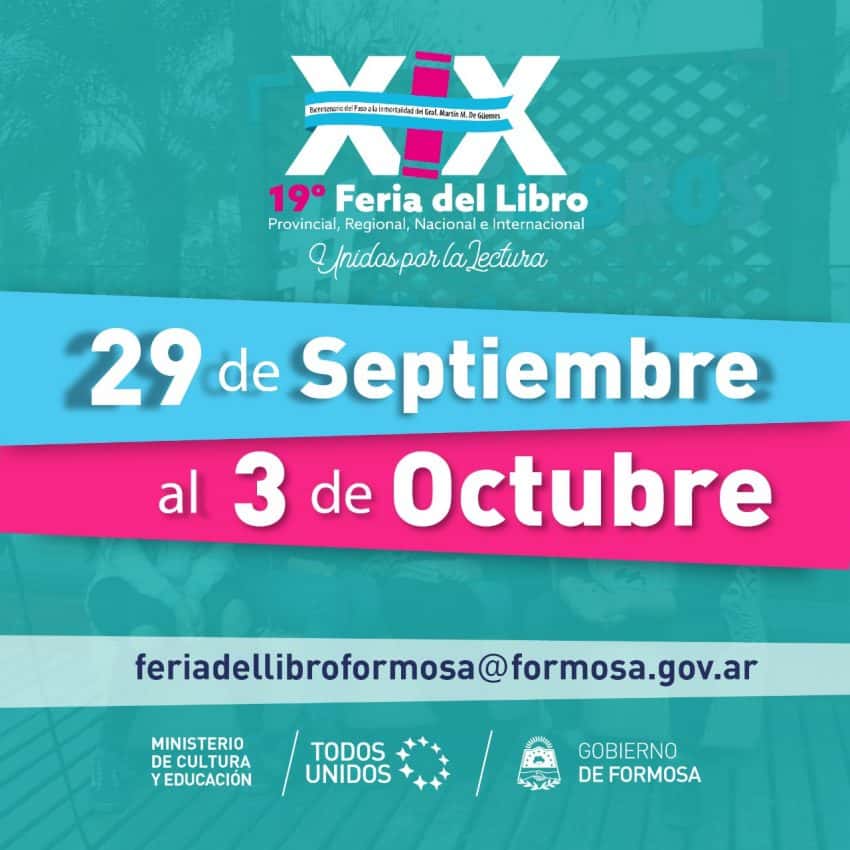 Con más de 160 propuestas, el 29 de septiembre inicia la XIX Feria del Libro