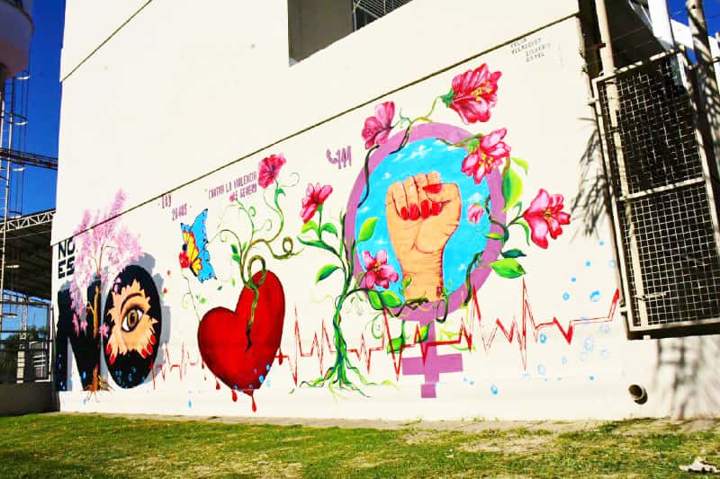 A través de murales, dijeron no a la violencia de género en el barrio Guadalupe