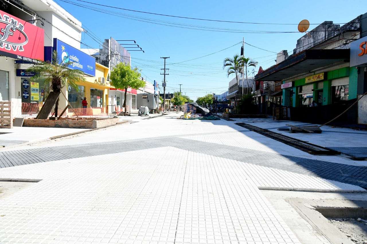 La obra de construcción del segundo tramo de la Peatonal Rivadavia está en etapa de finalización
