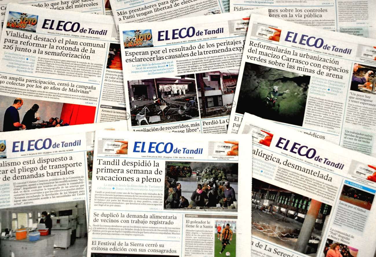 El diario impreso Eco de Tandil celebra 140 años