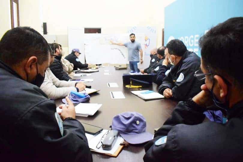 Reunión organizativa con
Prefectura y Policía provincial