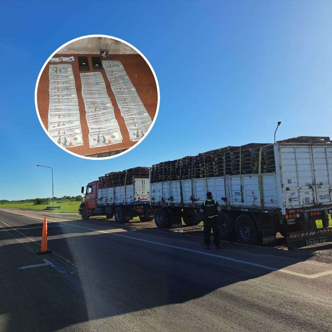 Camioneros formoseños detenidos por transportar cocaína y dólares