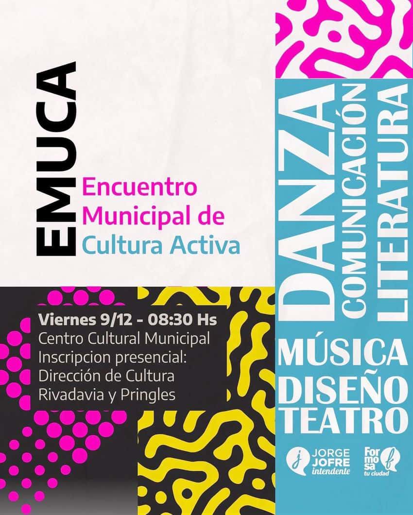 Encuentro Municipal de Cultura Activa: 
convocan a trabajadores de la cultura