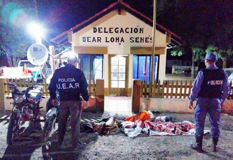 Pirané: Dos cuatreros 
detenidos y carne recuperada