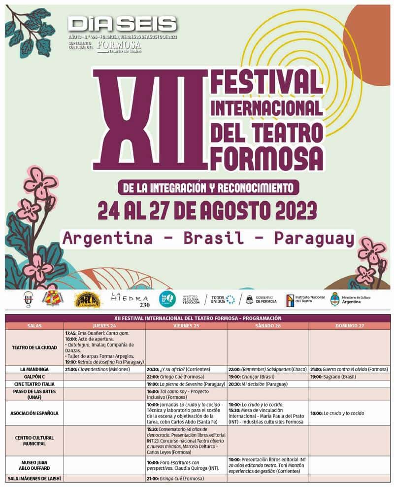 Telón abierto para el XII Festival 
Internacional de Teatro de Formosa