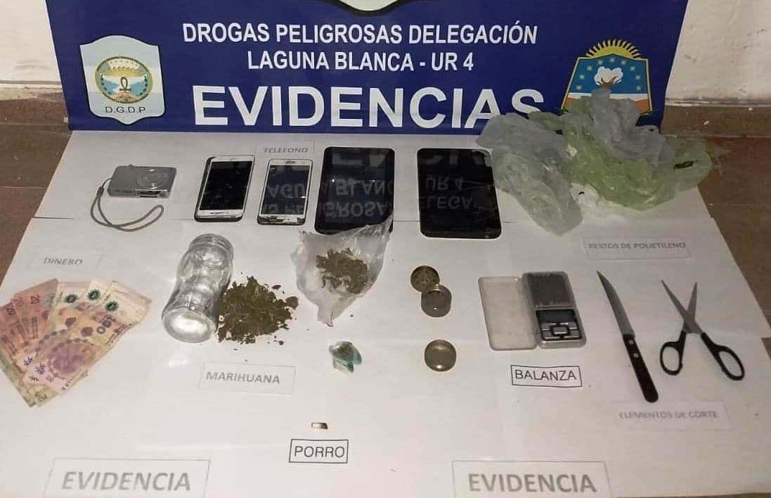 Desarticularon dos centros de distribución de drogas en Laguna Blanca