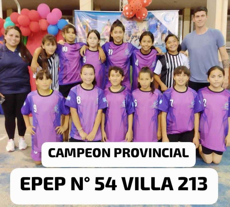 Villa 213, campeón del provincial
de hándbol femenino escolar