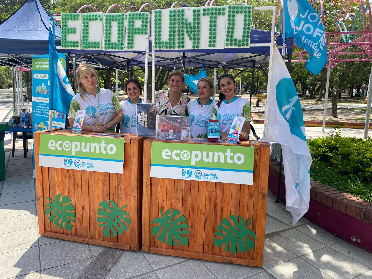 La comuna recibió un importante volumen de materiales reciclables en la Plaza San Martín