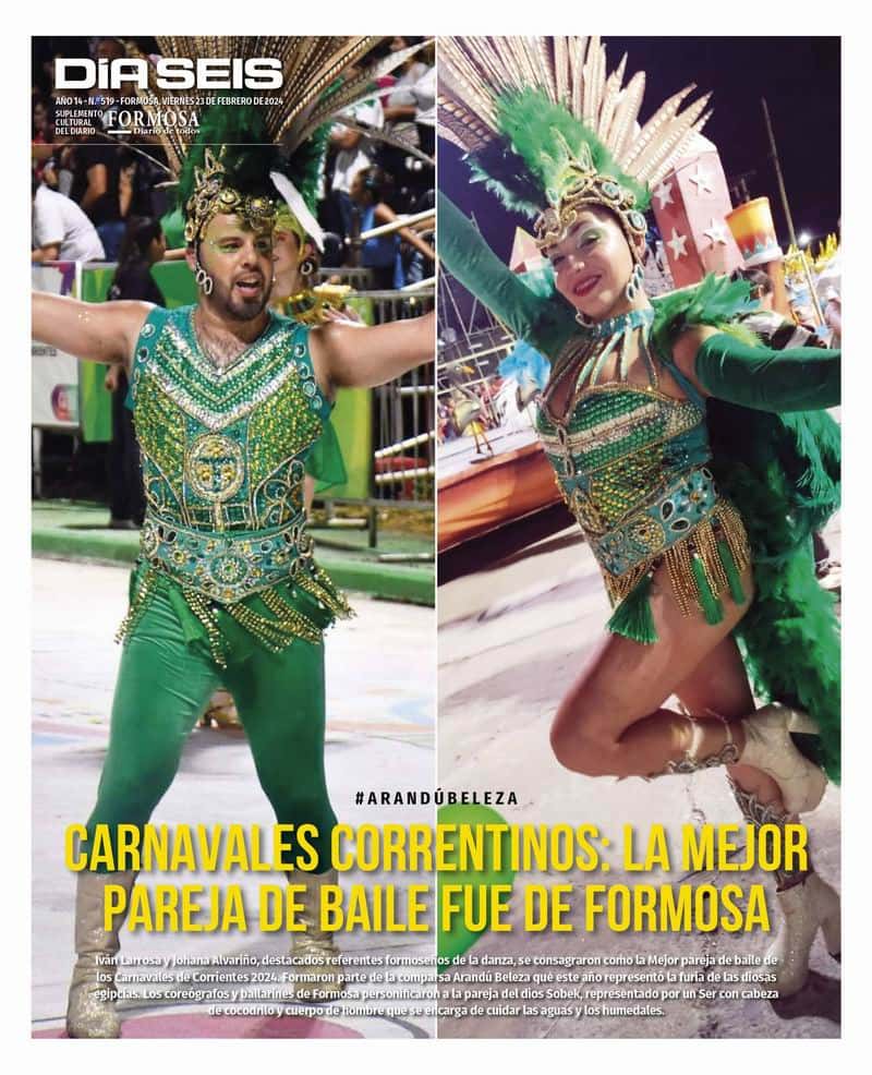 Iván Larrosa y Johana Alvariño
orgullo formoseño en los carnavales correntinos