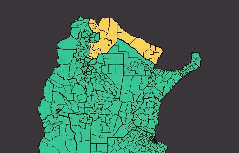 Continúa una alerta amarilla por tormentas fuertes en toda la provincia